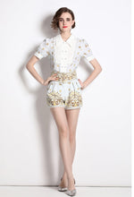 Two-piece set with print short-sleeved shirt + high-quality shorts