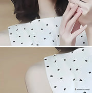 White Sleeveless Vest Dots Dress Summer New Beautiful Waist Cinching Slimming Long Skirt Commute Style Tie Waist Regular Fit