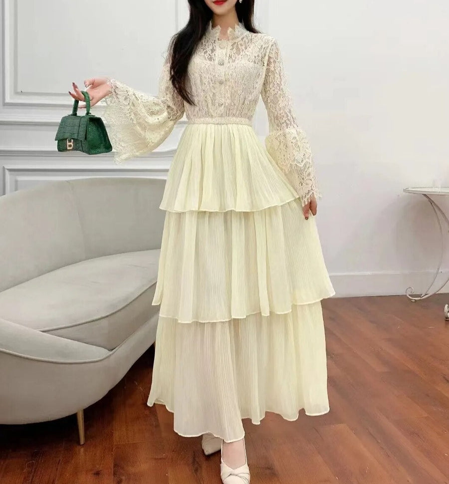lace patchwork pleated dress Amazon.com: AOMEI Women's Hollow Out Lantern Sleeve Lace Patchwork Pleated A-Line Elegant Dress (Black,S,Small) : Clothing, Shoes & Jewelry