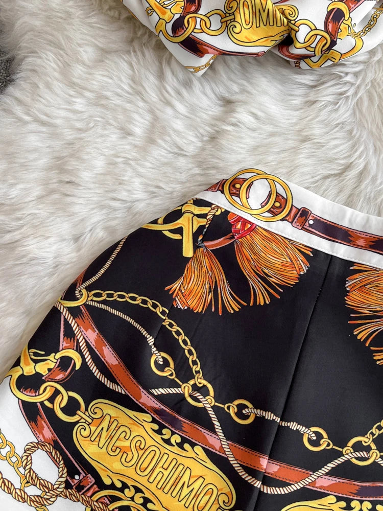 Temperament 2 Piece Sets for Women Short Sleeve Single Breasted Shirts High Waist Shorts Outfits Floral Summer Suit Roupas Femme