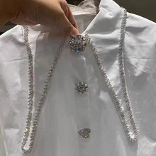 High Quality Diamond Stitching Oversized Loose Shirts
