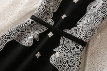 High Quality Lace V Neck Long Sleeve Elegant Dress