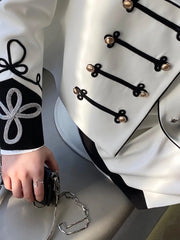 British Style Office Ladies White Suit Jacket Skirt Two Piece Set Slim Fit New Designer Jacket A-Line Skirt Women Matching Set