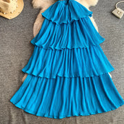 Women Long Dress Cake Dresses A Line Vestidos  Streetwear V Neck Short Sleeve Elegant Party Work Slim Fit Casual Summer