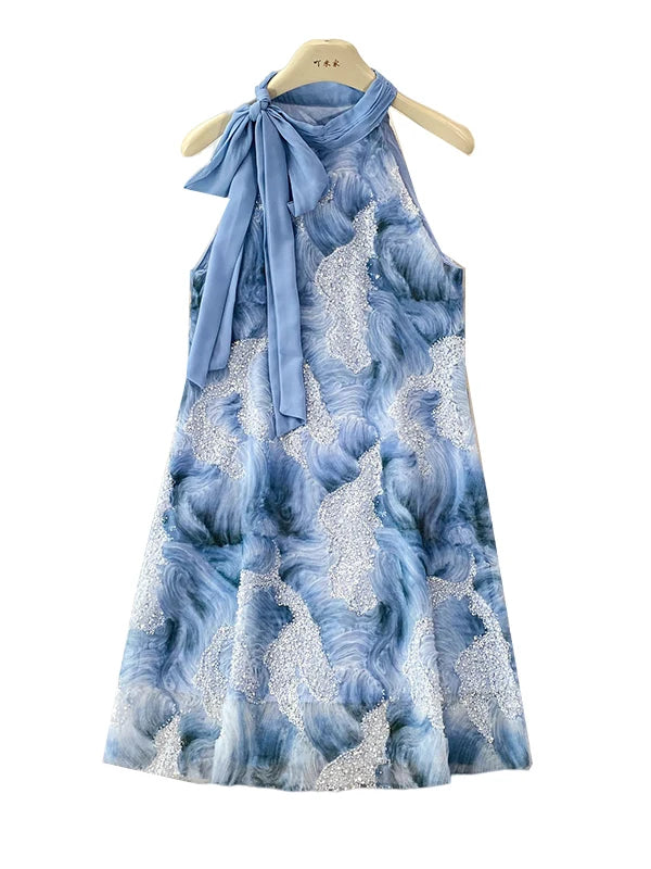 Elegant and beautiful women's dress in a vibrant color with heavy embroidered lace and high-quality sparkling sequins.