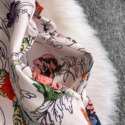 Fashion Elegant Print Sleeveless Dress Women 2026 Summer New Slim Waist Gown Ball Big Swing Robe Fresh Temperament Vestidos
