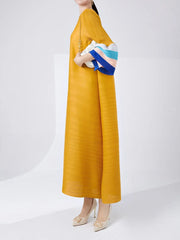 High-end V-neck Flare Sleeves High-end Pleated Elegant Dress