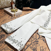 Banquet Fashion Women Luxury Diamonds Solid Color Lapel Short Jacket High Waist A Line Tank Dress Elegant Ladies Two Piece Set
