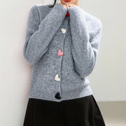 Elegant round neck long sleeve office knitted sweater high quality