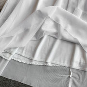 Celebrities Metal Buckle Square Collar with Chest Pad Dress Women's High-end Lace Splicing Mesh Yarn Streamer Elegant Long Dress