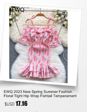 High Quality Ruffled Irreful Hem Elegant French Style Solid Striped Open Stitch Dress