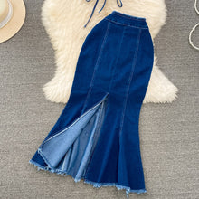 High Quality High Waist Mermaid Skirt Two Piece Set Tank Top + High Waist Mermaid Skirt