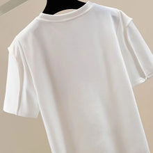 High quality short sleeve vintage 3D flower T-shirt