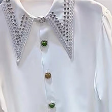 High Quality Diamond Chiffon Elegant Shirts