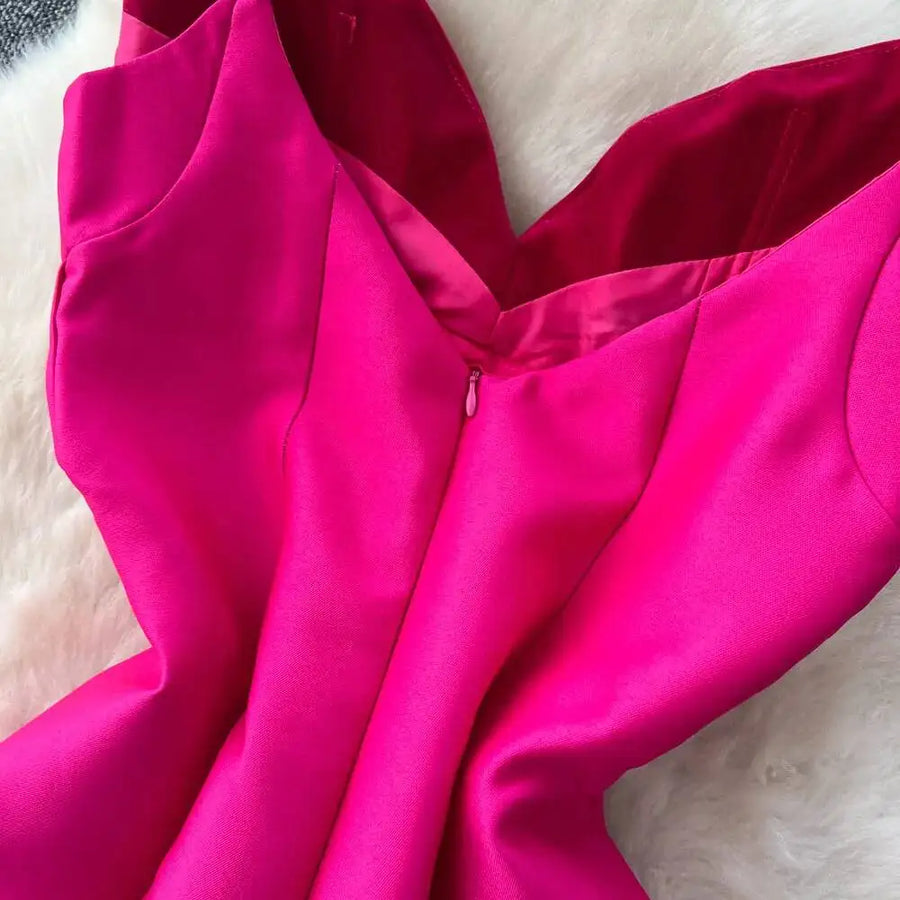 High-waisted, plain A-line formal dresses with thin straps, high quality