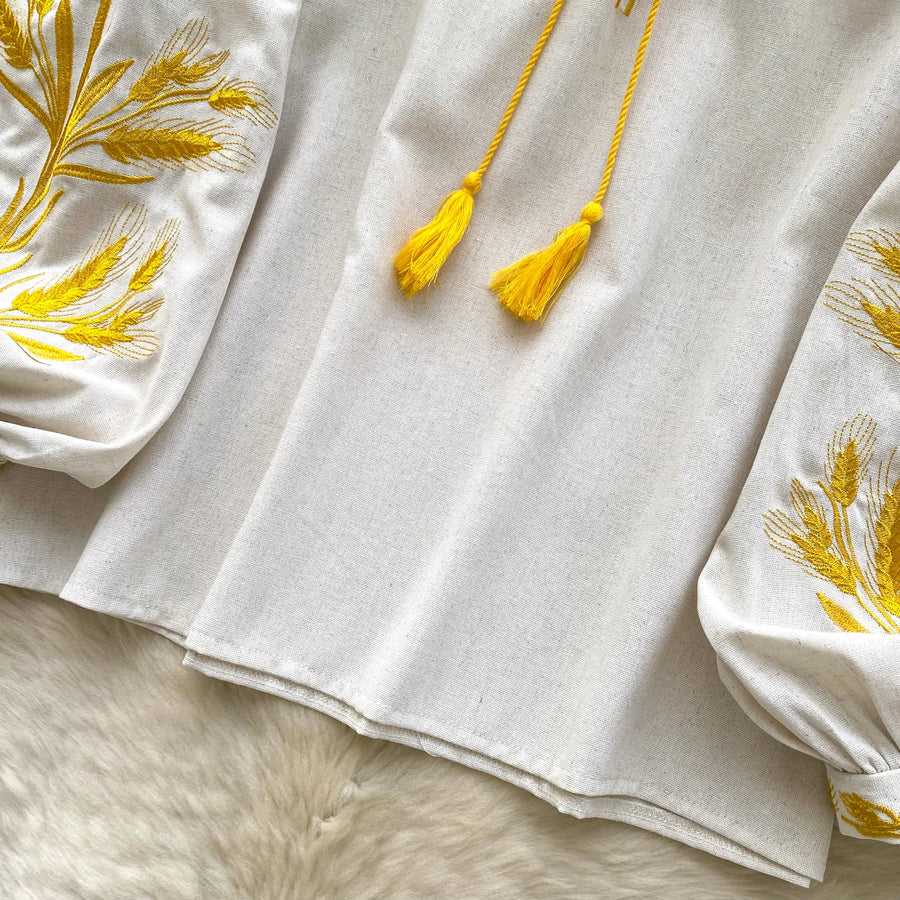 Retro Ethnic Heavy Embroidery Belted round Ne Lantern Sve irt Women Loose Casual Top Faionable Base irt