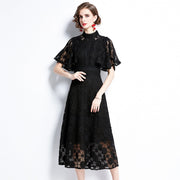 High Quality Lantern Sleeve Elegant Maxi Dress