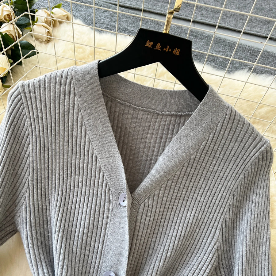 Fashion Luxury Women Sweater Suits Ruffles Slim Knitted Blouse + Elastic Long Flare Pant Two Piece Sets High Quality