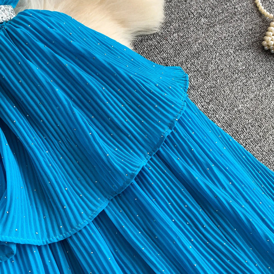 Women Long Dress Cake Dresses A Line Vestidos  Streetwear V Neck Short Sleeve Elegant Party Work Slim Fit Casual Summer
