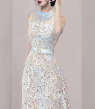 High quality sleeveless elegant lace dress