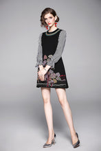 Elegant long sleeve shirt dress with high quality embroidery