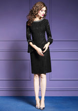 High Quality Knee Length Sleeve Elegant Lace Dress