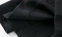 High Quality Knee Length Three Quarter Sleeve Elegant Black Dress