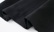 High Quality Knee Length Three Quarter Sleeve Elegant Black Dress