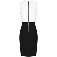 sleeveless bodycon dress with mesh insert in various colors