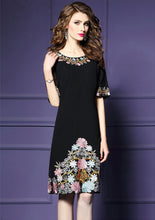 High Quality Knee Sleeve Embroidery Elegant Cocktail Dresses