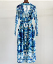 High Quality Long Sleeve Floral Vintage Print Elegant Dress