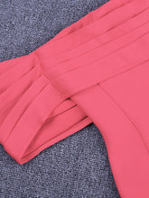 Sexy Off Shoulder Pink Bandage Dress
