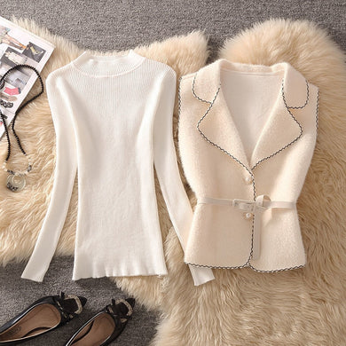 Buttoned Sleeveless Wool Fabric Vest
