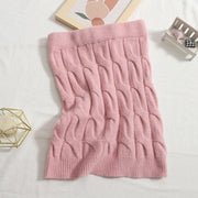 Sexy O Neck Knitted Sweater 2 Piece Set Crop Top + Bodycon Mini Skirt