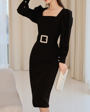 High Quality Long Sleeves Bodycon Office Black Elegant Dress