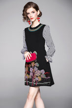 Elegant long sleeve shirt dress with high quality embroidery