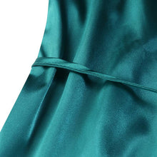 Short-sleeved satin jumpsuit in various colors