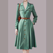 High Quality Belted Pocket Midi Long Sleeves Business Shirt Dress