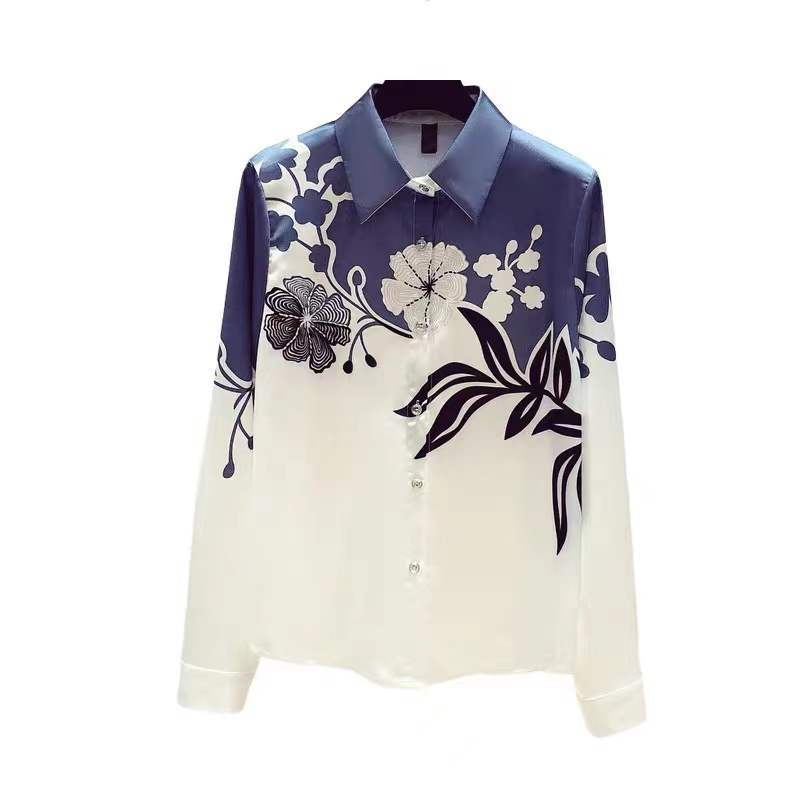 High quality long sleeve printed shirt