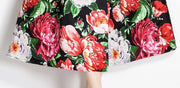 High Quality Midi Floral Print Sleeveless Round Neck Dress