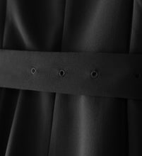 High Quality Belted Elegant Long Sleeves V Neck Vintage Dresses