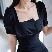 High Quality Short Sleeve Office Elegant Sheath Dress