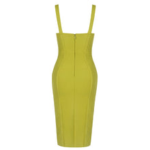 Sexy Lime Green Bandage Dress With Spaghetti Straps
