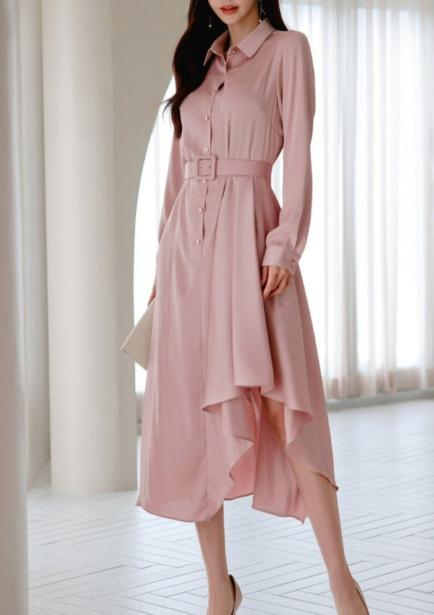 Simple New Autumn Dresses Women european Single breasted Shirt Vestidos Fashion Slim Big Swing Long Party Casual Dress photo / L Simple New Autumn Dresses Women european Single breasted Shirt Vestidos Fashion Slim Big Swing Long Party Casual Dress photo / L