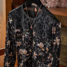 high quality floral print long sleeve shirt