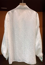 High Quality Loose Fit White Long Sleeve Silk Blouses