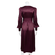 High Quality Deep V Neck Long Sleeve Dress