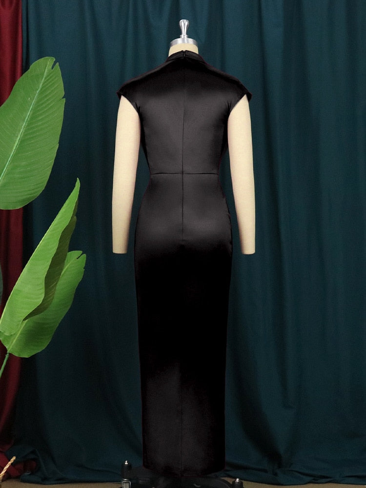 Vintage Designer High Quality Elegant Long Pencil Dress Wine / M Vintage Designer High Quality Elegant Long Pencil Dress Wine / M