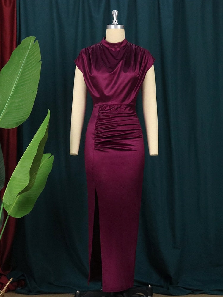 Vintage Designer High Quality Elegant Long Pencil Dress