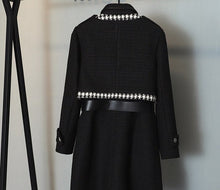 elegant two piece set, long sleeve short dress+vest